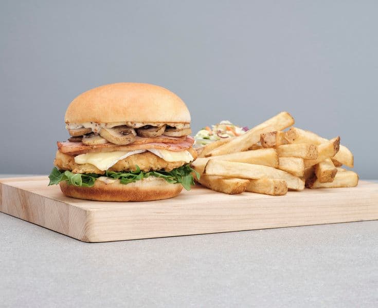 Buttermilk Chicken Cordon Brie Burger