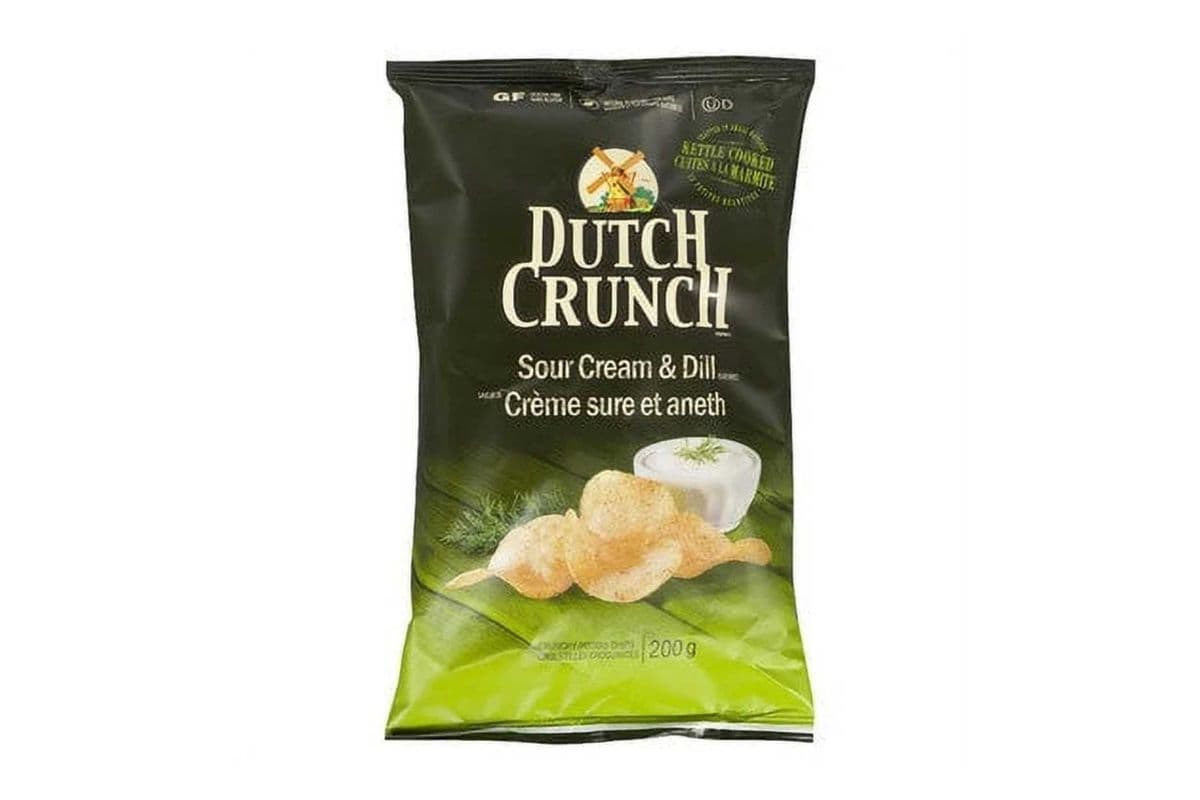 Dutch Crunch Kettle Cooked Sour Cream & Dill Chips (200 g)