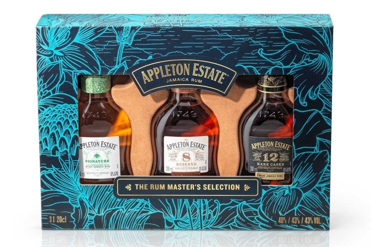 {GIFT PK} Appleton Estate Rum Master's Selection (3 x 7 Oz Boot) Jamaica (3 x 200 mL)