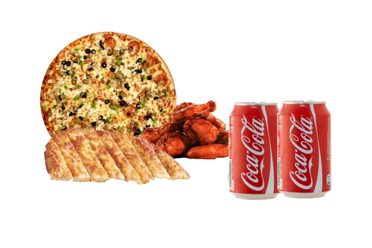 Extra Large Pizza and Wings