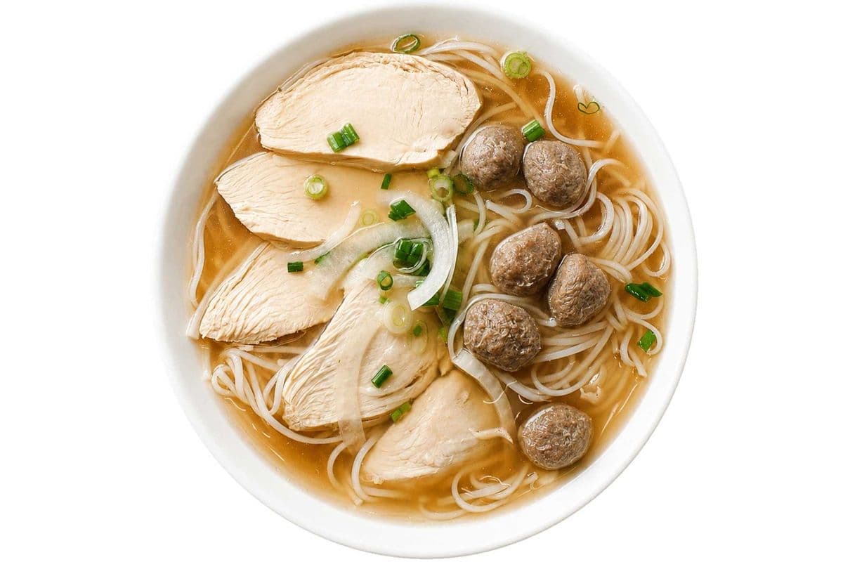 17. Chicken and Beef Ball Noodle Soup