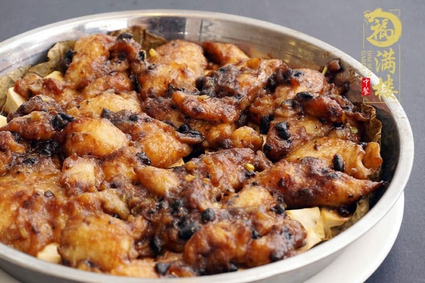 36. Steamed Basa Fillet with Tofu and Black Bean Sauce