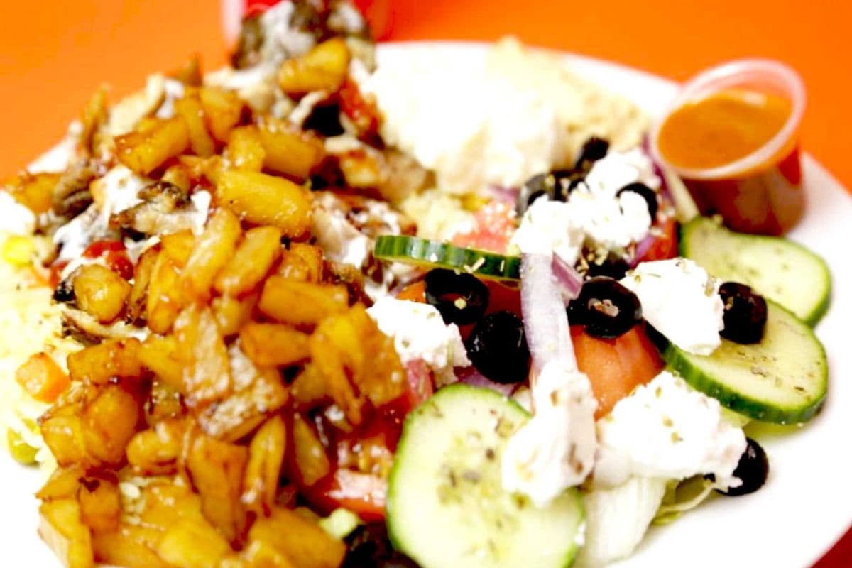 Pineapple Chicken Shawarma Plate