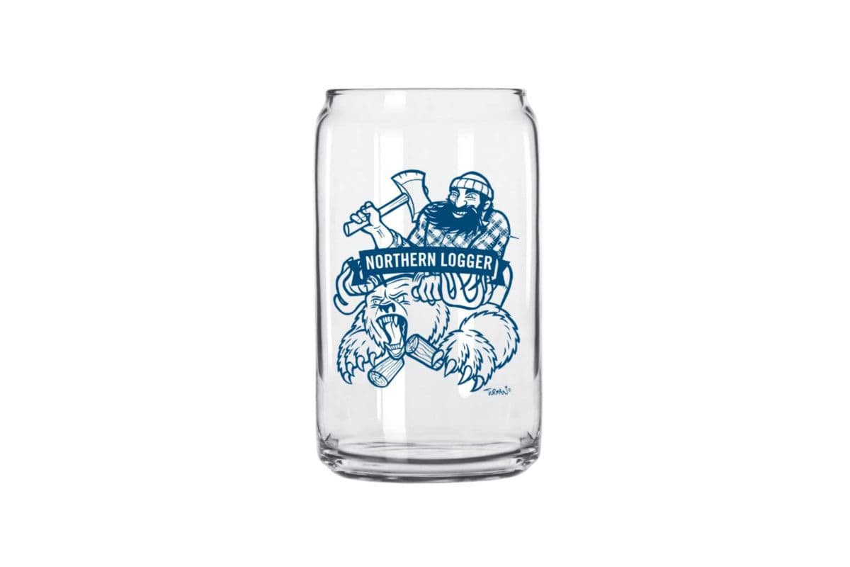 Northern Logger Beer Can Bar Glass (16 oz)