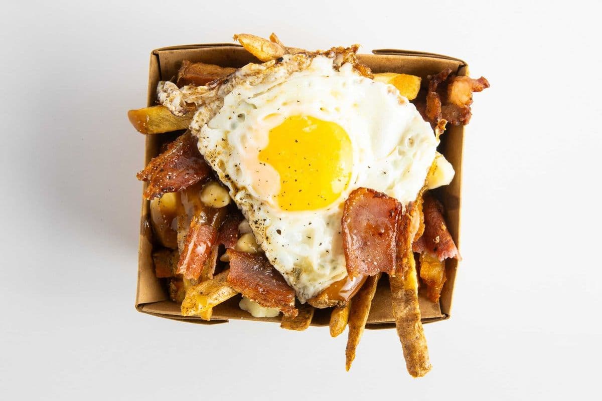 Eggs and Bacon Poutine