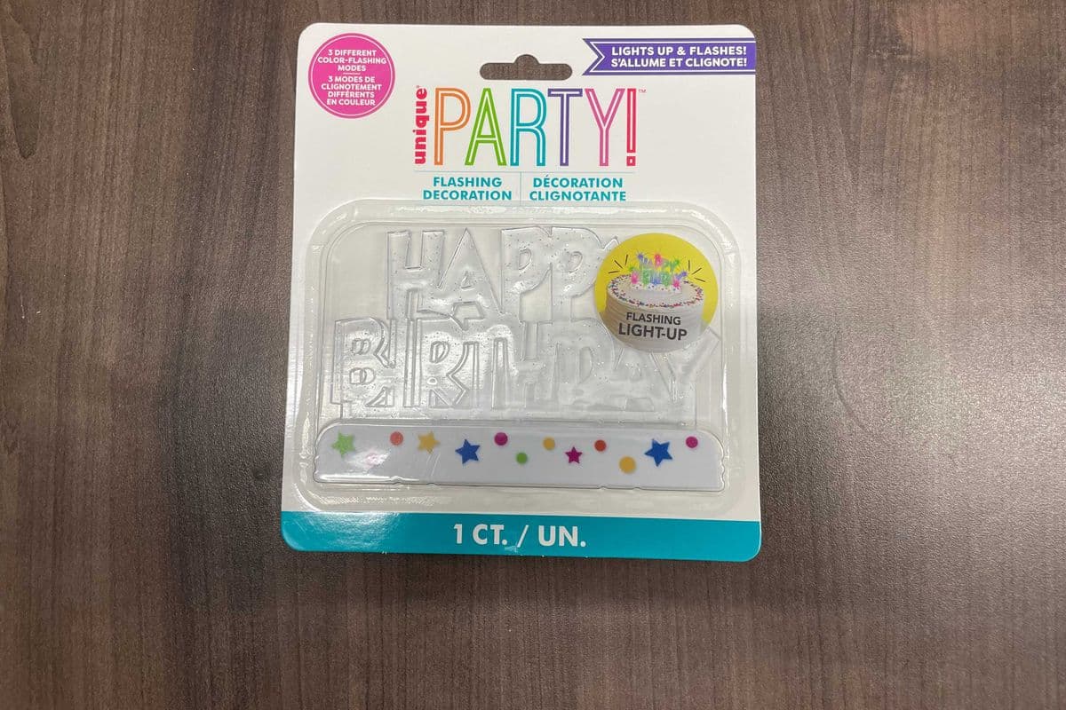 Cake Décor Flashing Multi-colour Happy Bday Topper