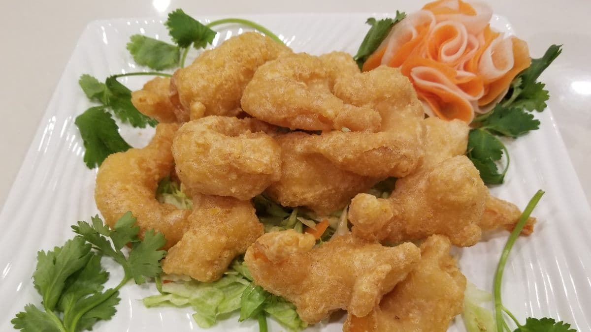 #913 Deep Fried Shrimp coated with Salty Duck Egg Yolk