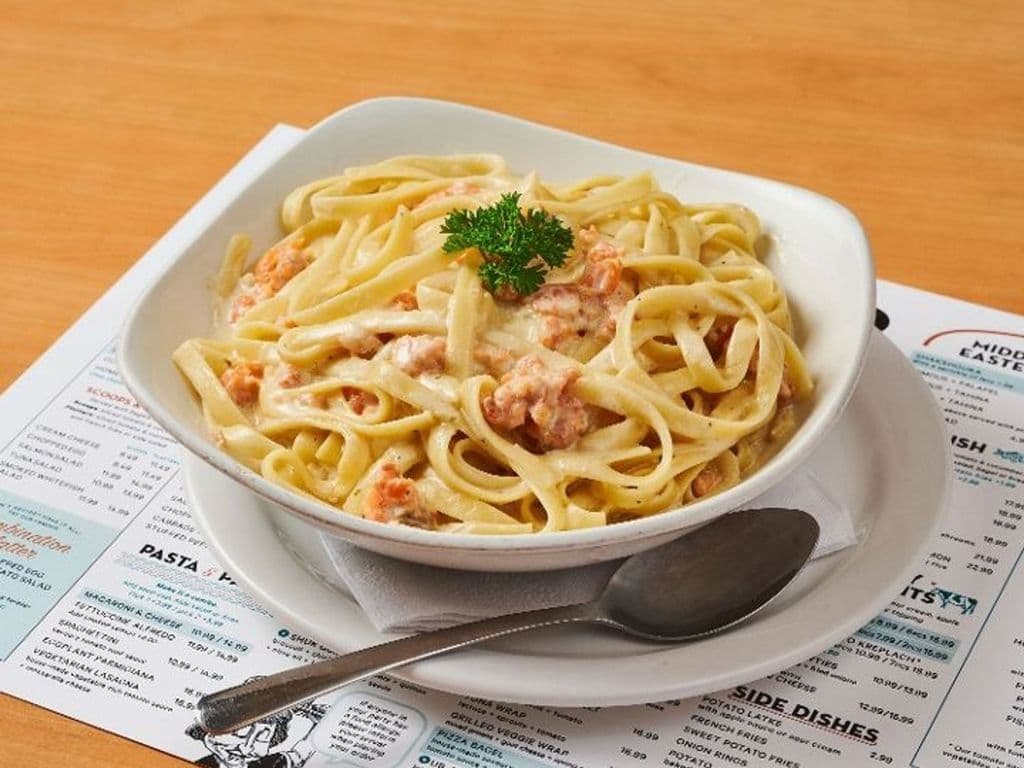 Fettuccine Alfredo + Lox Pasta Appetizer**