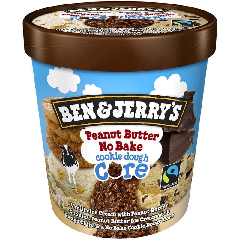 Ben & Jerry's Peanut Butter No Bake Cookie Dough CORE