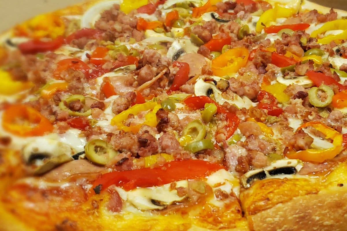 Party Tray Volcano Works' Pizza