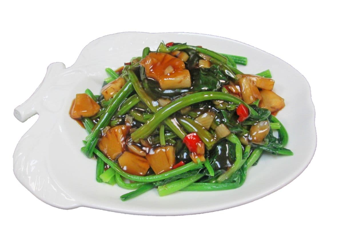 403. Spinach with Pineapple Teriyaki Sauce 燒汁扒菠菜