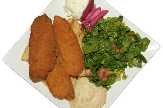 Plat d'escalope de poulet