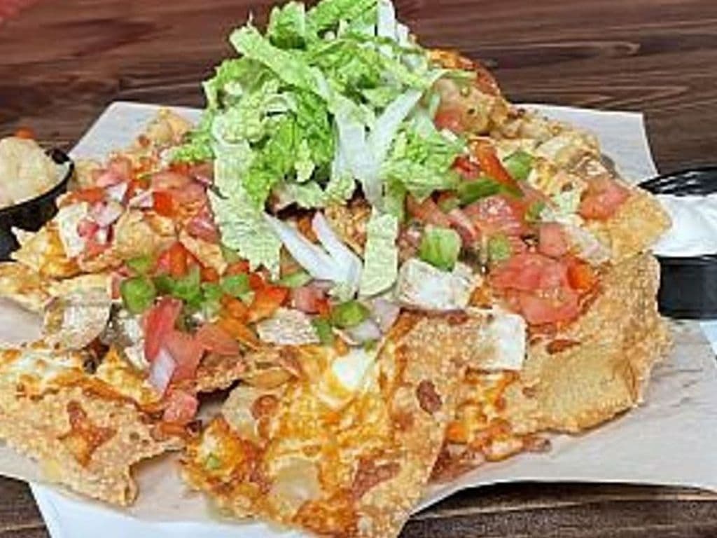 Veggie Wonton Nachos