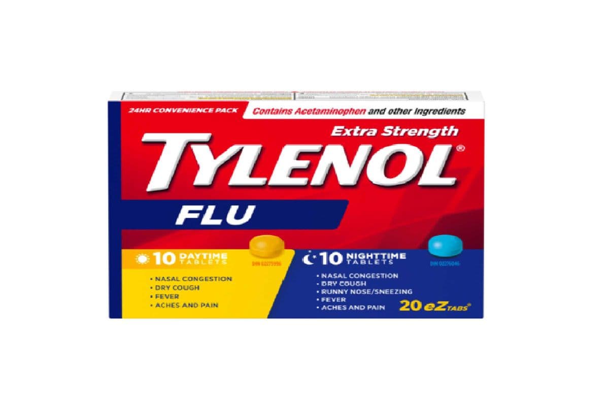 TYLENOL FLU EXTRA STRENGTH COMBO DAY AND NIGHT 20 PACK (20 TABS)