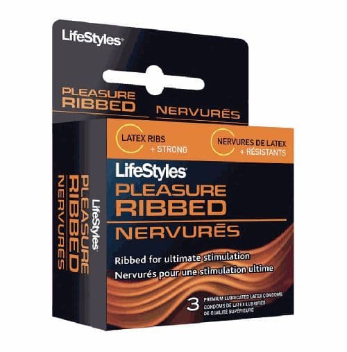 LifeStyles Pleasure Ribbed 3 Condoms