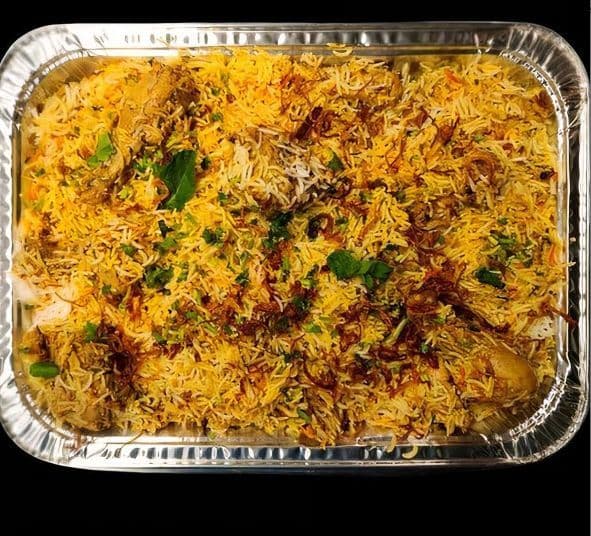 Large tray Ghee roast Kaju Chicken Biryani
