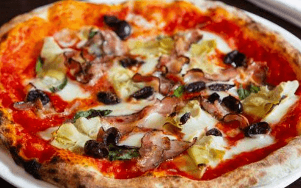 Pizza Carcioffi Olive E Pancetta