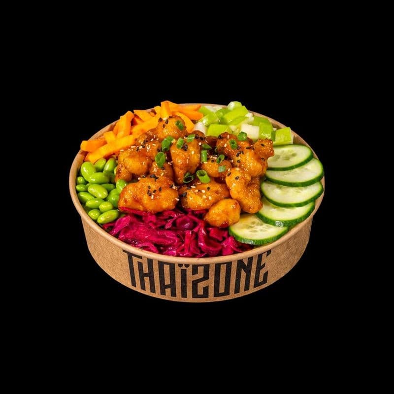 Pokthaï Poulet Général Tao à l’orange / Orange Chicken General Tao Pokthaï / Pokthaï Pollo General Tao a la naranja