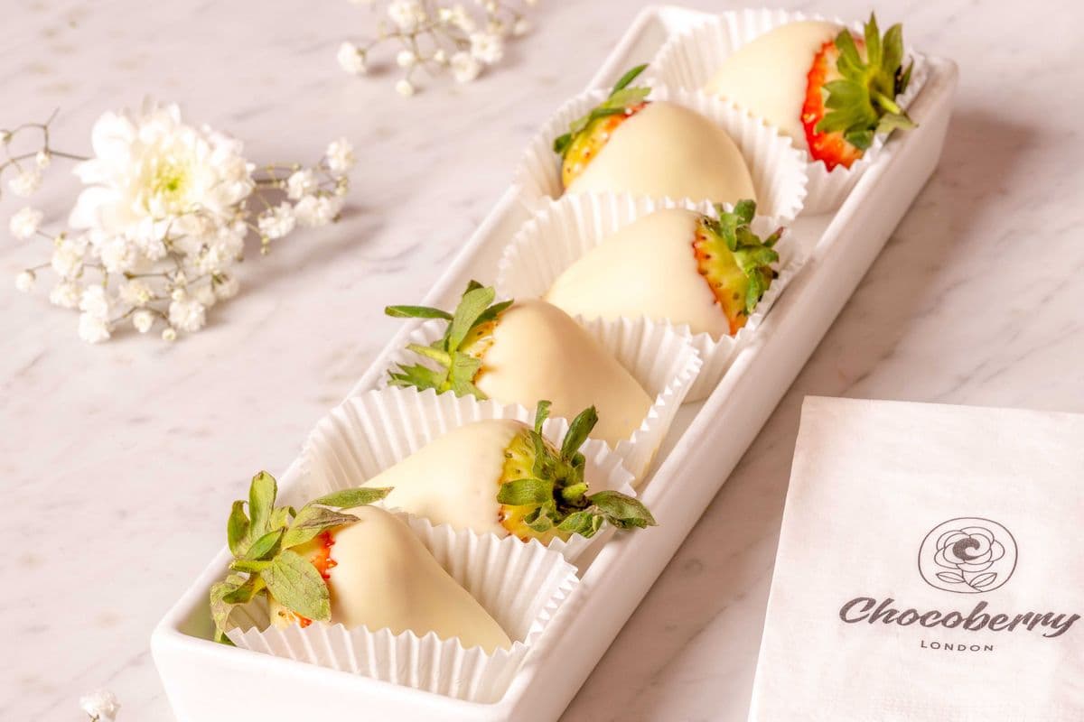 Belgian White Chocolate Dipped Strawberries