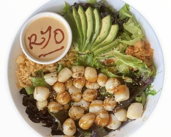Grilled Scallop Poke Bowl