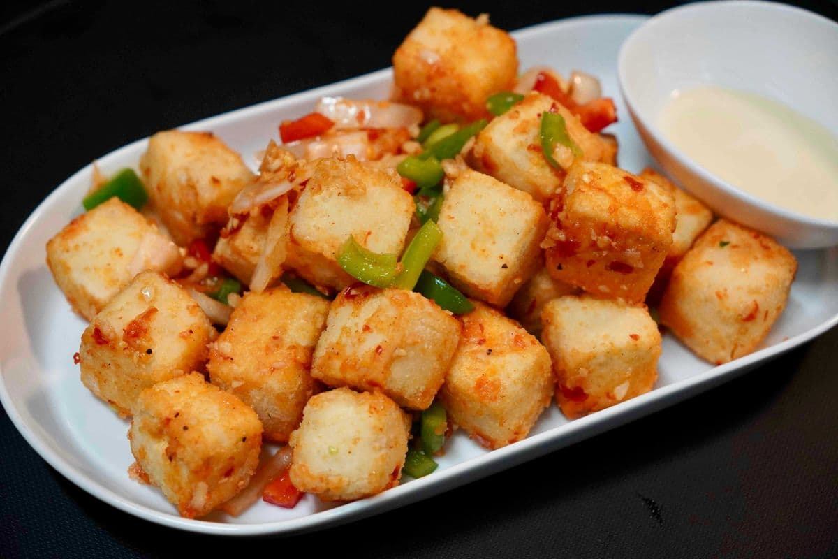 52. Deep Fried Tofu with Salt and Chili Pepper 椒盐豆腐