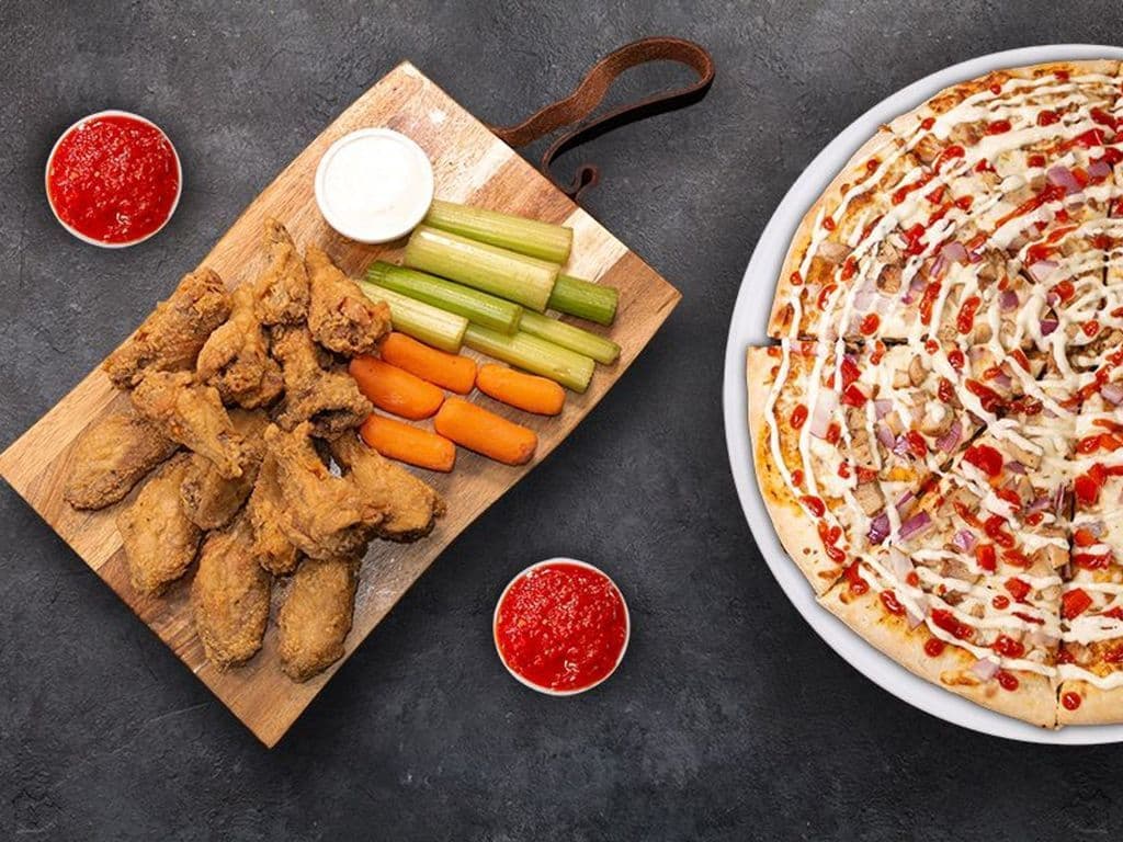 Large Pizza & 12 Wings