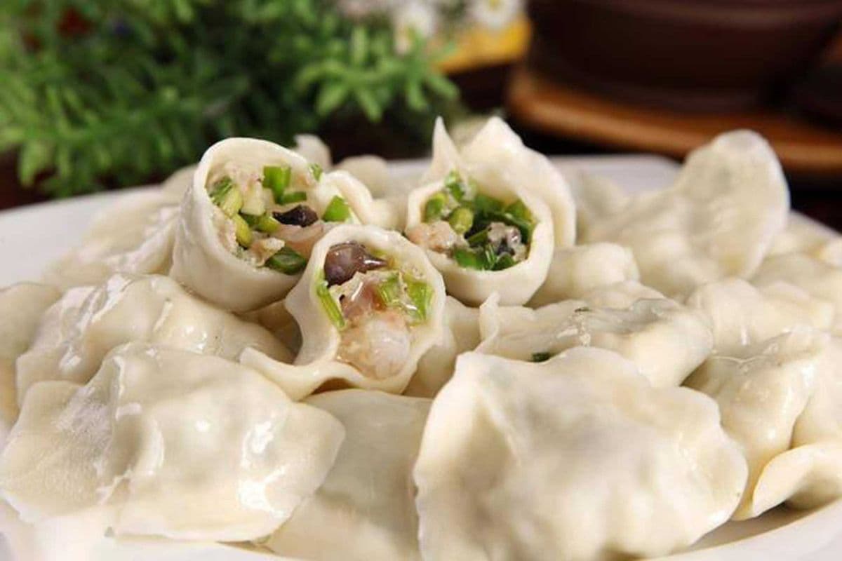 13. Pork Leek and Eggs Dumpling (韭菜三鲜水饺)