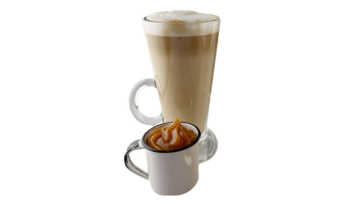 CAFE COM LEITE E DOCE DE LEITE / DULCE DE LECHE LATTE