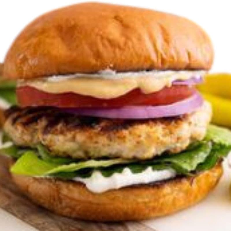 Buffalo Chicken Burger + 1 Sides