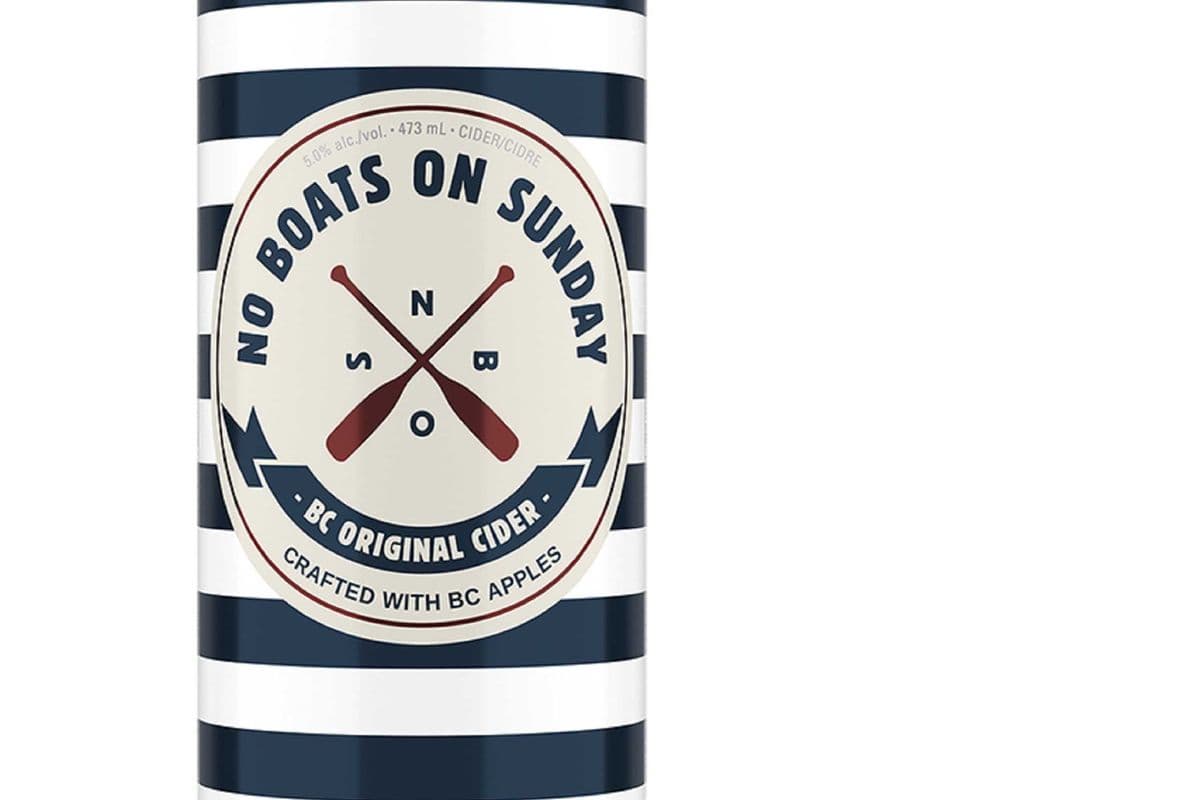 NO BOATS ON SUNDAY 100% BC CIDER (4 PACK) (4 x 473 ML)
