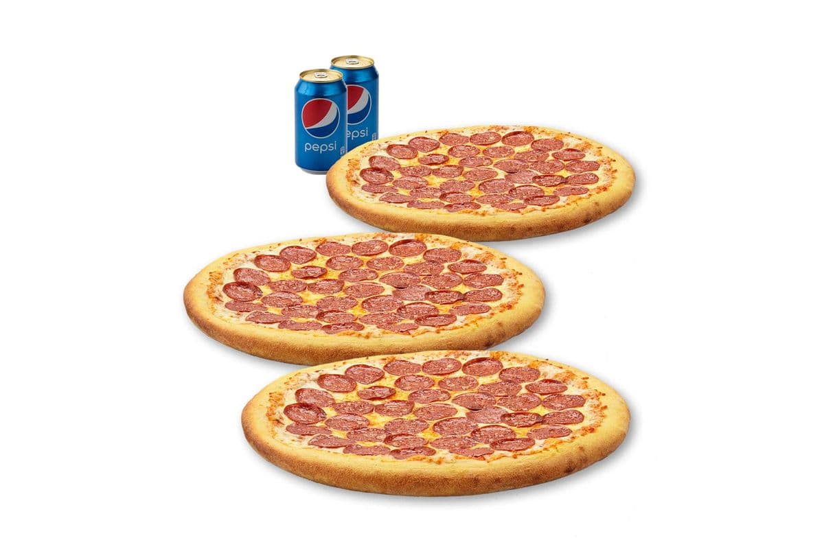 Spécial 3 Pizzas Petites - Pepperoni / Small 3 Pizza Special - Pepperoni