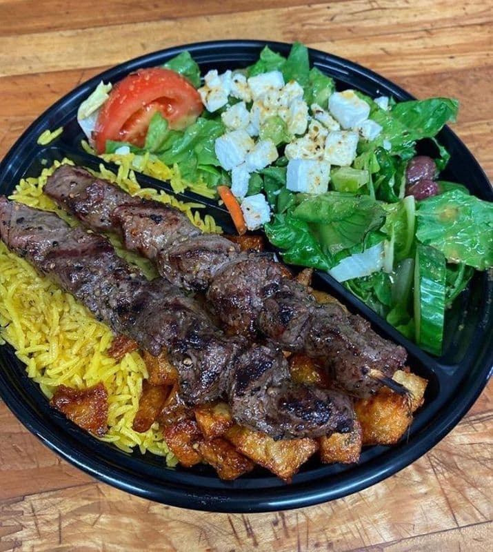 Souvlaki Fillet Mignon Plate