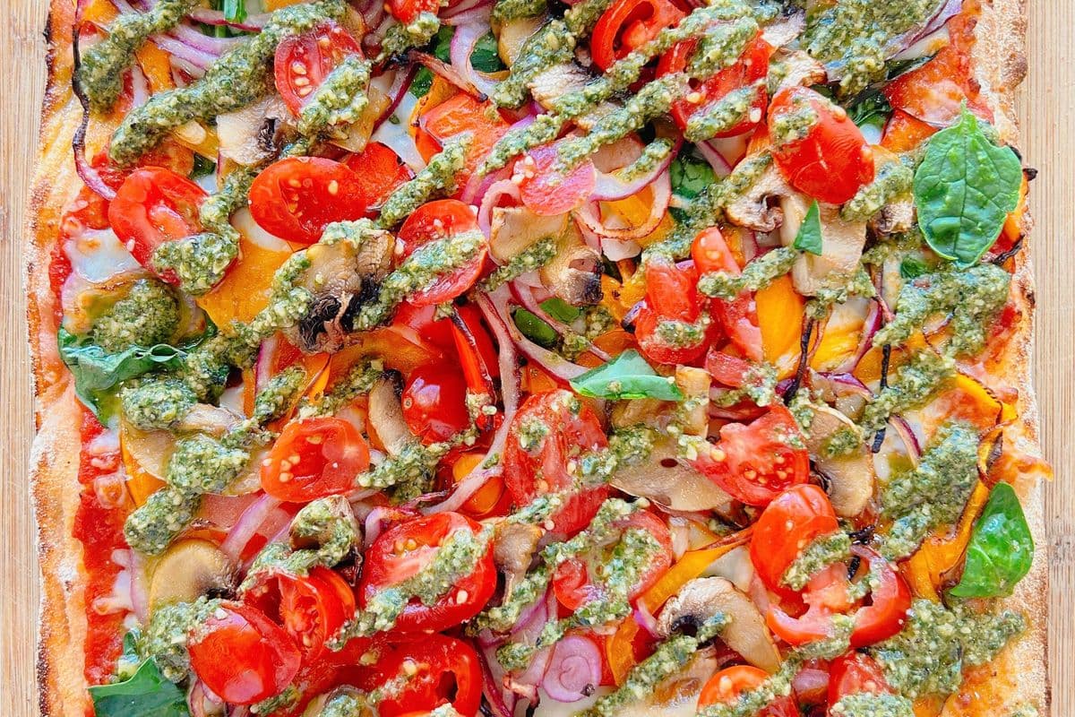 Explosion of Veggie Pizza