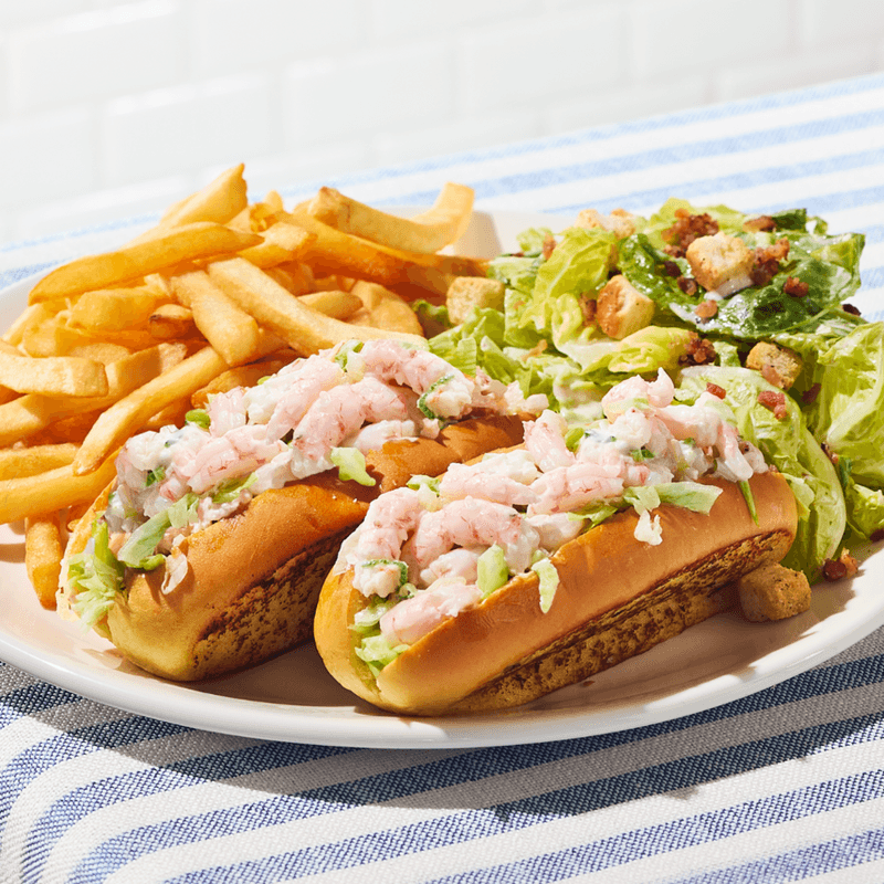 Deux guédilles aux crevettes / Two shrimp rolls