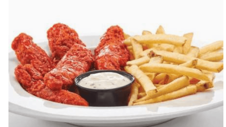 Buffalo Chicken Strips with Fries