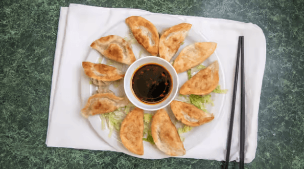 3. Pan-Fried Pork Dumplings (10 pcs) - Banh Bot Heo Chien
