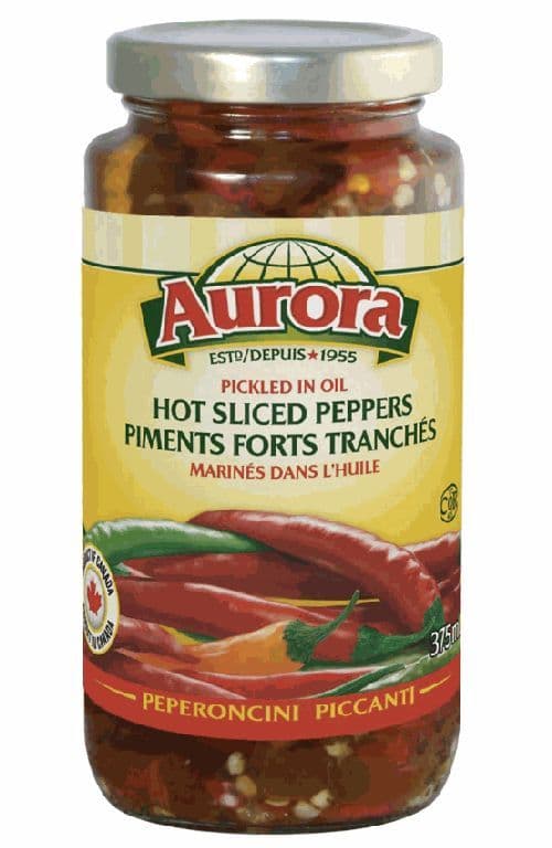Aurora Sliced Hot Peppers Oil 375ml
