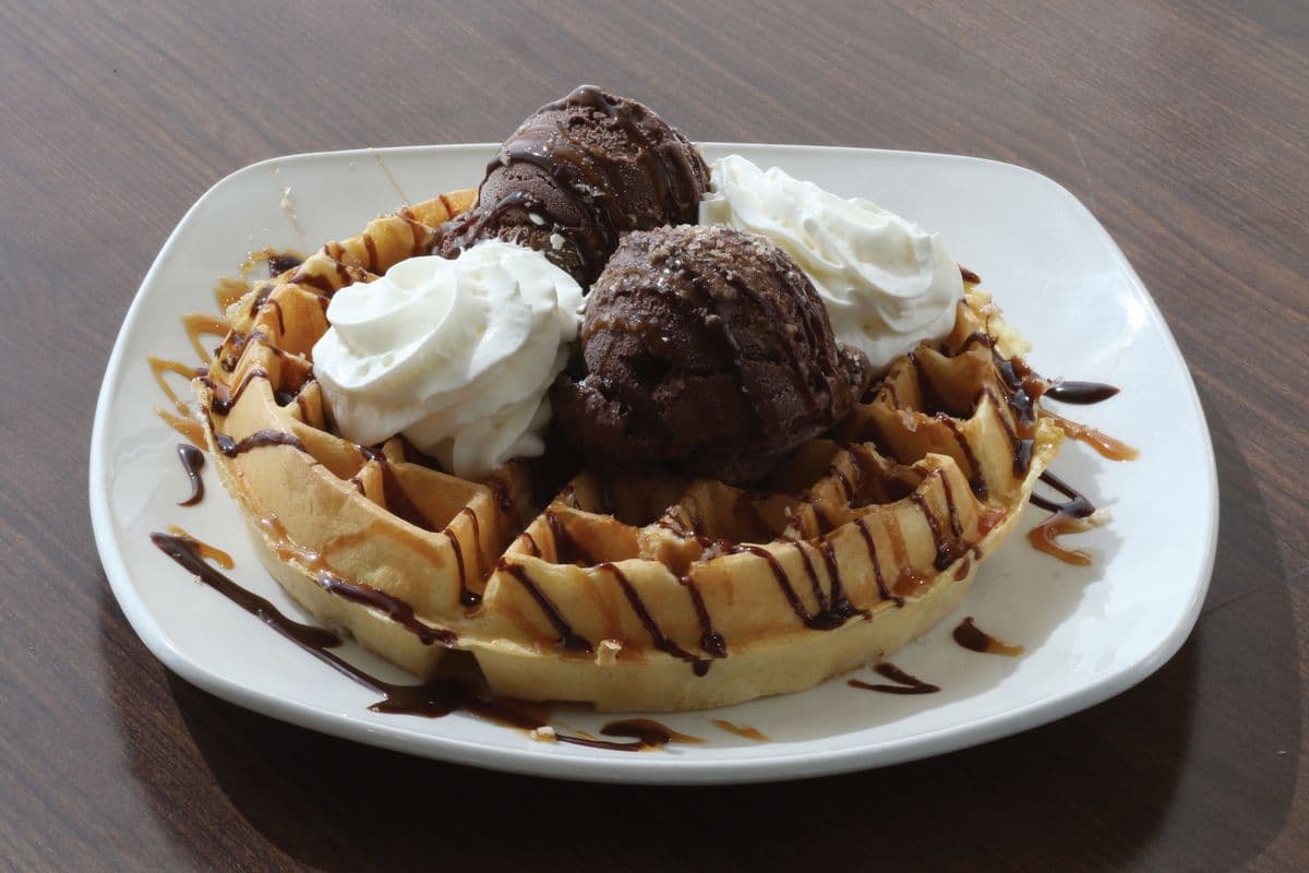 Salted Caramel and Chocolate Waffle