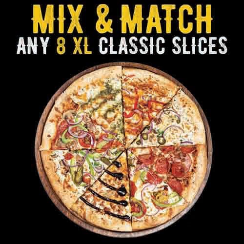 Eight Classic Pizza Slices