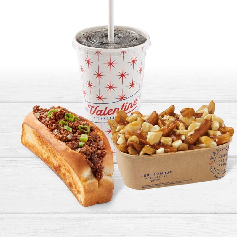 Pain à la viande avec poutine
