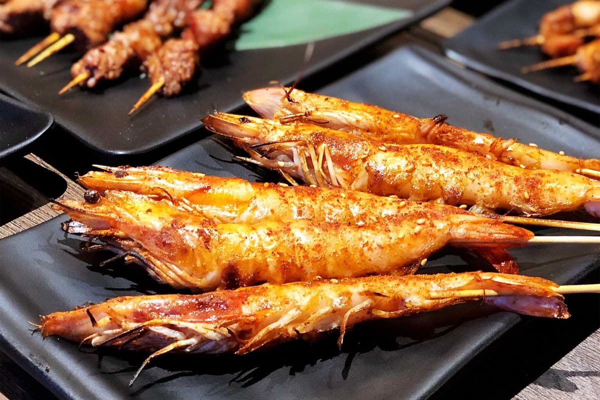 Crispy Head-On Large Shrimp (2 skewers) / 碳烤 大虾