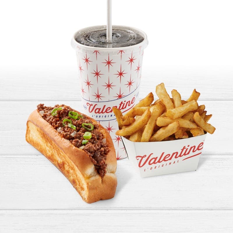 Pain à la viande avec frites