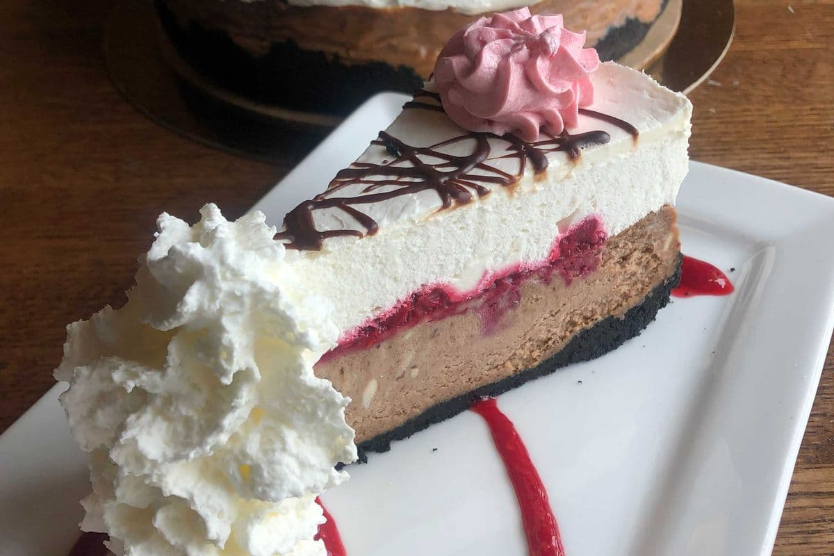 Chocolate Raspberry Vanilla Cheesecake