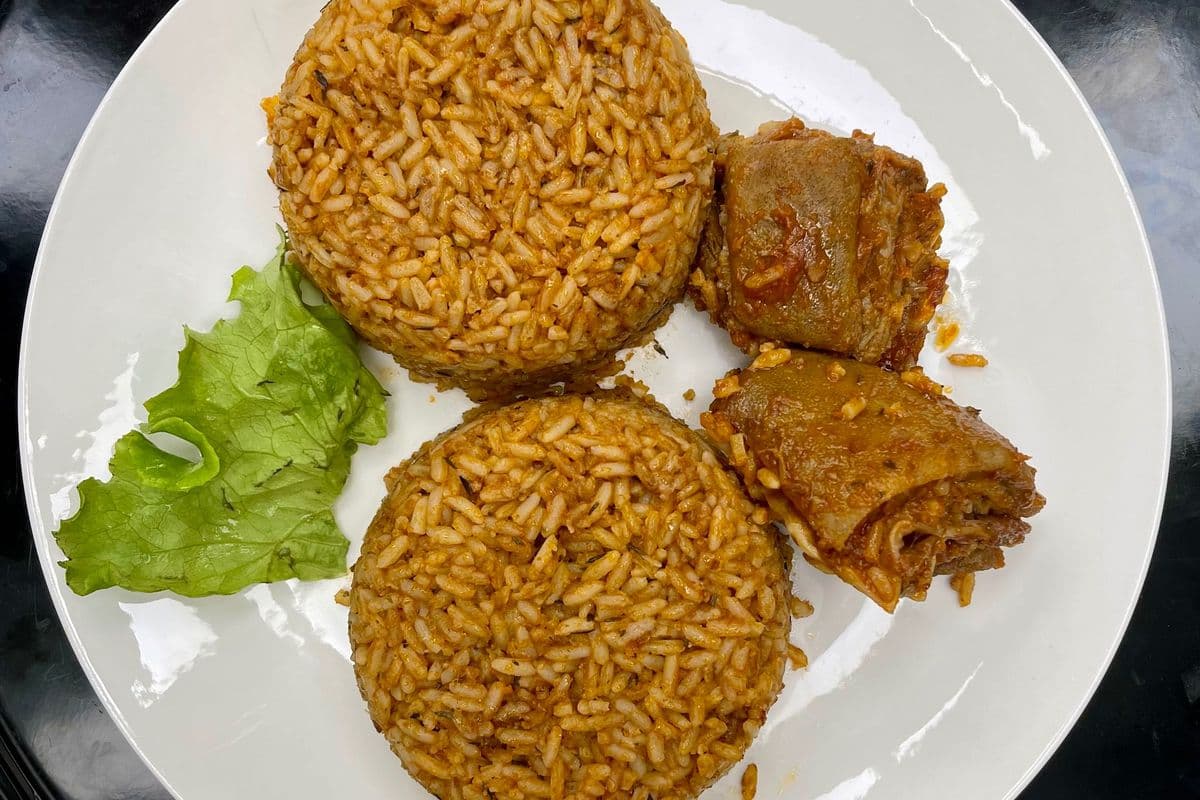 Nigerian Jollof Rice and Beef