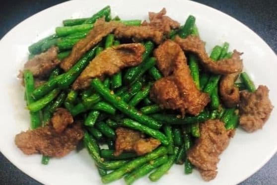 93. Beef with Green Bean in Black Bean Sauce
