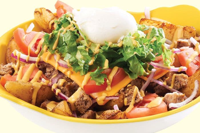 Burger in a skillet (1100 Cals.)