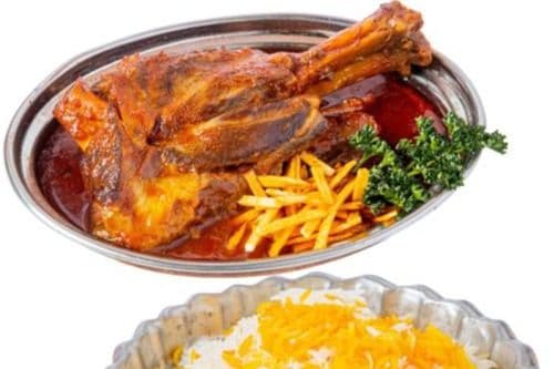 Lamb Shank with Saffron Rice