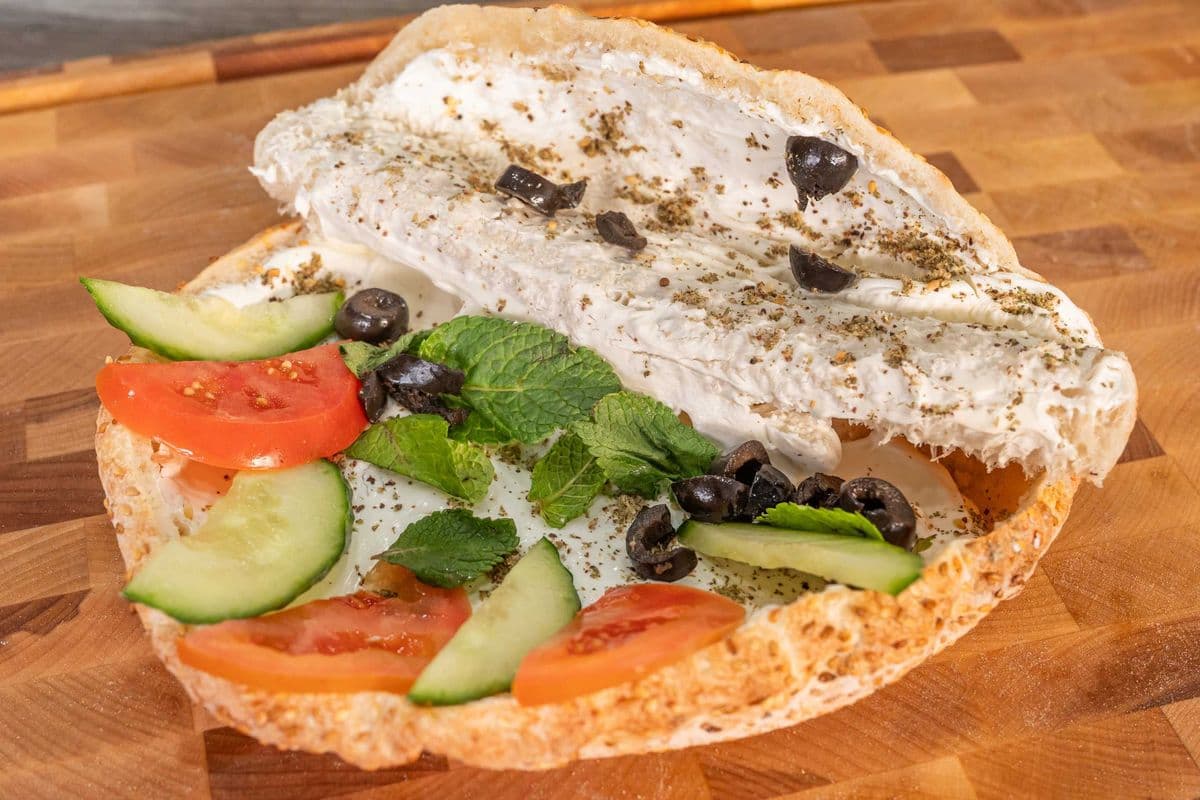 Labneh and Veggie Kaak