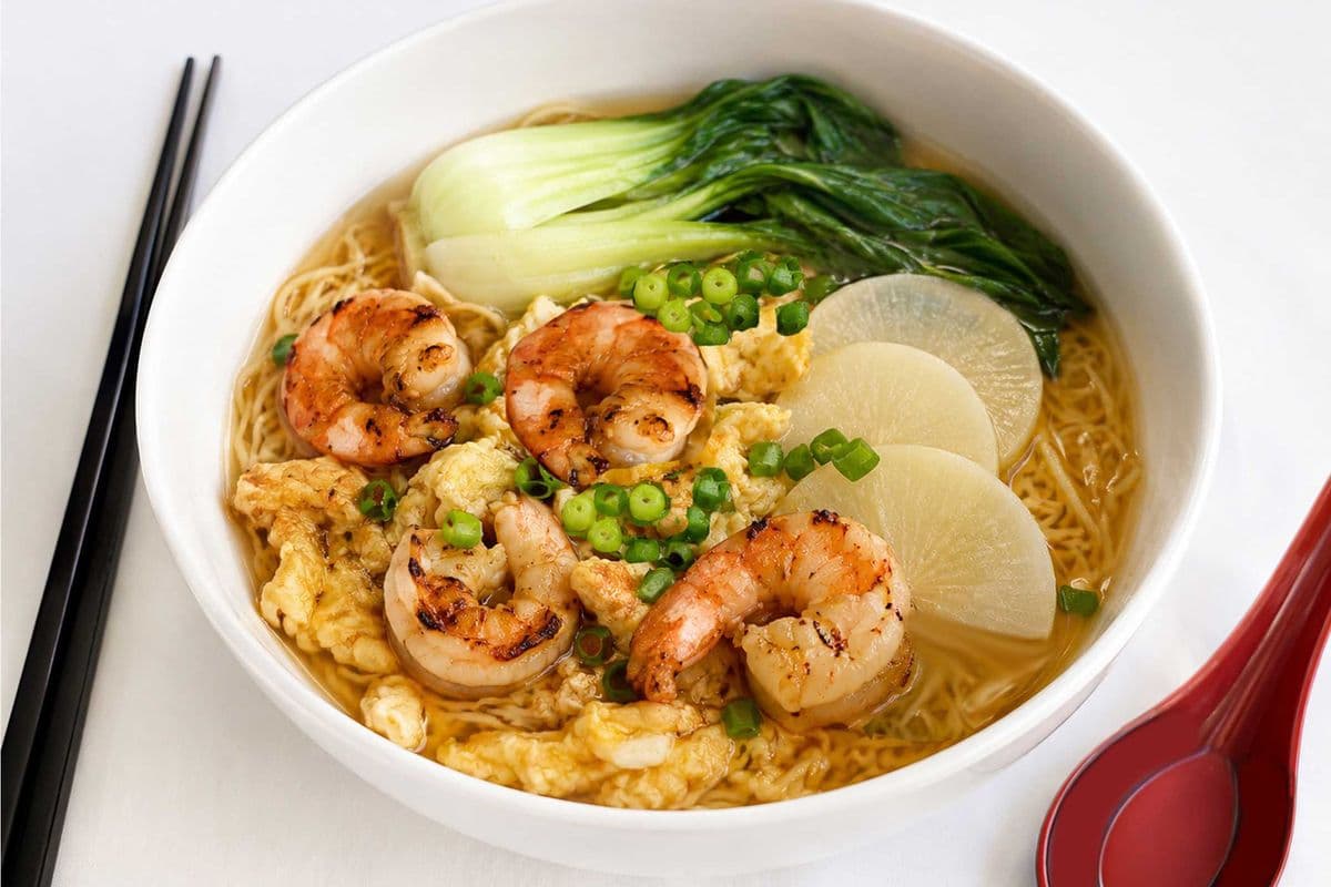 Grilled Prawn Noodle Soup