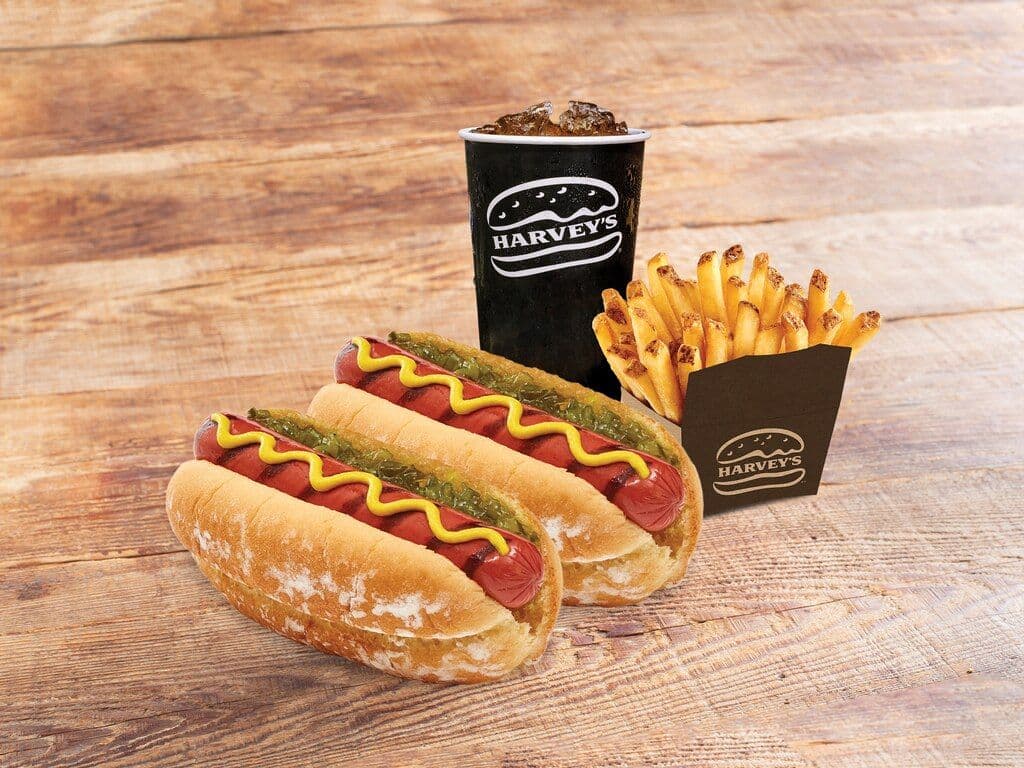 Trio 2 Hot-dogs grillés / 2 Hot Dog combo